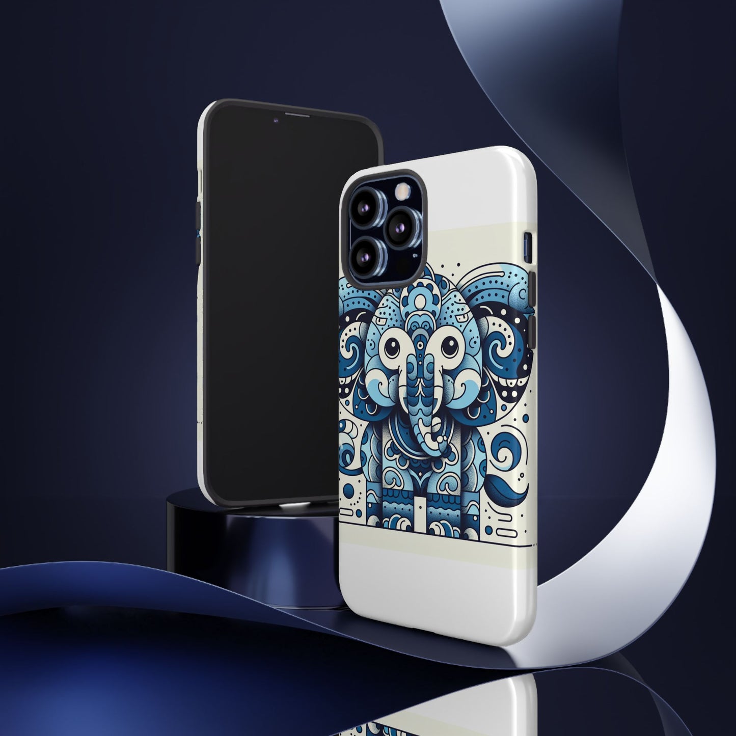 vibrant 3d elephant print protective phone case with colourful graphic design – stylish accessory compatible with iphone 13, 14, 15 & 16 – all models including pro, pro max & plus
