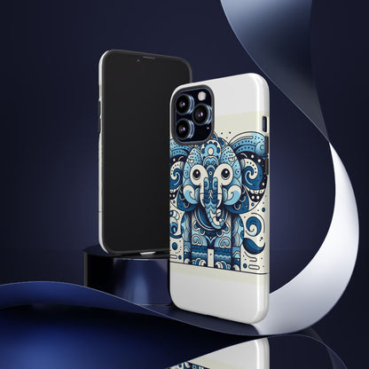 Vibrant 3D Elephant Print Protective Phone Case with Colourful Graphic Design – Stylish Accessory Compatible with iPhone 13, 14, 15 & 16 – all models including Pro, Pro Max & Plus