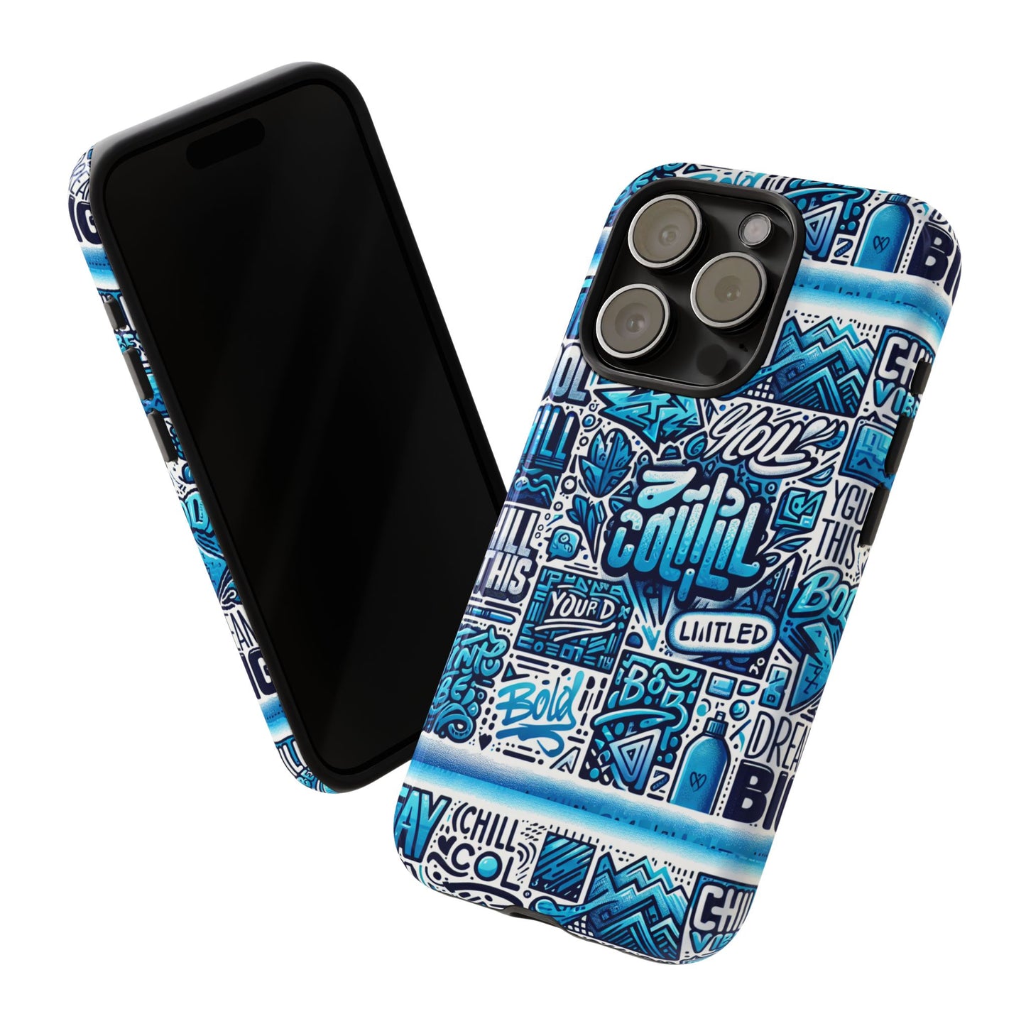 vibrant 3d wrap protective phone case in blue alphabet design for stylish protection and creative expression compatible with iphone 13, 14, 15 & 16 – all models including pro, pro max & plus