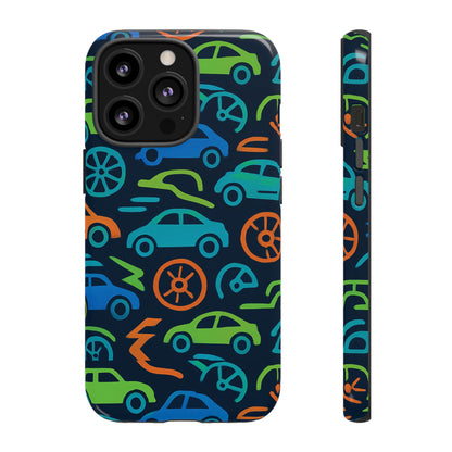 Vibrant 3D Car Design Protective Phone Case for Kids and Teens - Playful Multicolour Style - Stylish Protection for Everyday Use - Compatible with iPhone 13, 14, 15 & 16 – all models including Pro, Pro Max & Plus