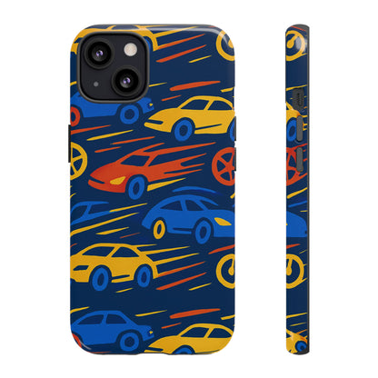 Vibrant 3D Car Design Protective Phone Case for Smartphones Stylish Accessory for Expressive Individuals Compatible with iPhone 13, 14, 15 & 16 – all models including Pro, Pro Max & Plus