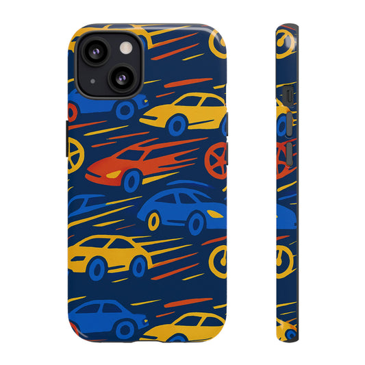 Vibrant 3D Car Design Protective Phone Case for Smartphones Stylish Accessory for Expressive Individuals Compatible with iPhone 13, 14, 15 & 16 – all models including Pro, Pro Max & Plus