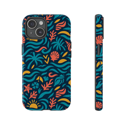 Vibrant Tropical Pattern Phone Case with 3D Design for Stylish Protection Compatible with iPhone 13, 14, 15 & 16 – all models including Pro, Pro Max & Plus