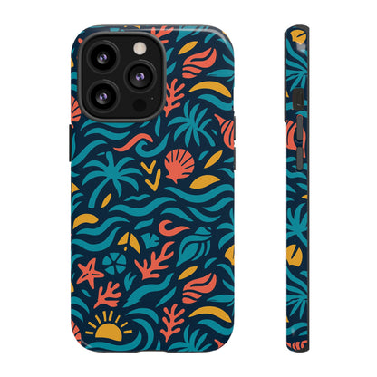 Vibrant Tropical Pattern Phone Case with 3D Design for Stylish Protection Compatible with iPhone 13, 14, 15 & 16 – all models including Pro, Pro Max & Plus
