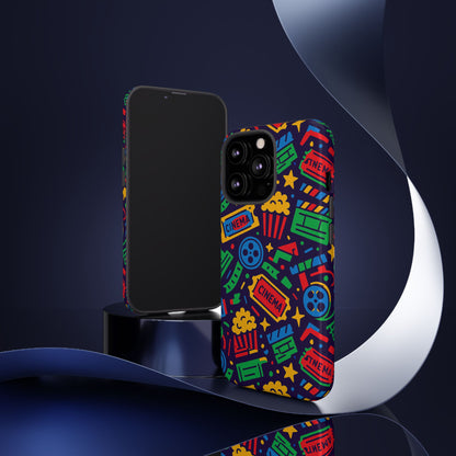 Vibrant Multicolour Cinema-Themed 3D Wrap Protective Phone Case for Self-Expression Stylish Protection Compatible with iPhone 13, 14, 15 & 16 – all models including Pro, Pro Max & Plus