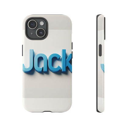 Name Jack Blue Anime Comic Style 3D Wrap Protective Phone Case for Men Women Shock Absorption Durable TPU Cover