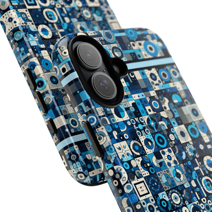 Blue Alphabet Letter P Phone Case with 3D Wrap Design Shockproof Durable TPU Cover for Smartphone Protection and Fashion