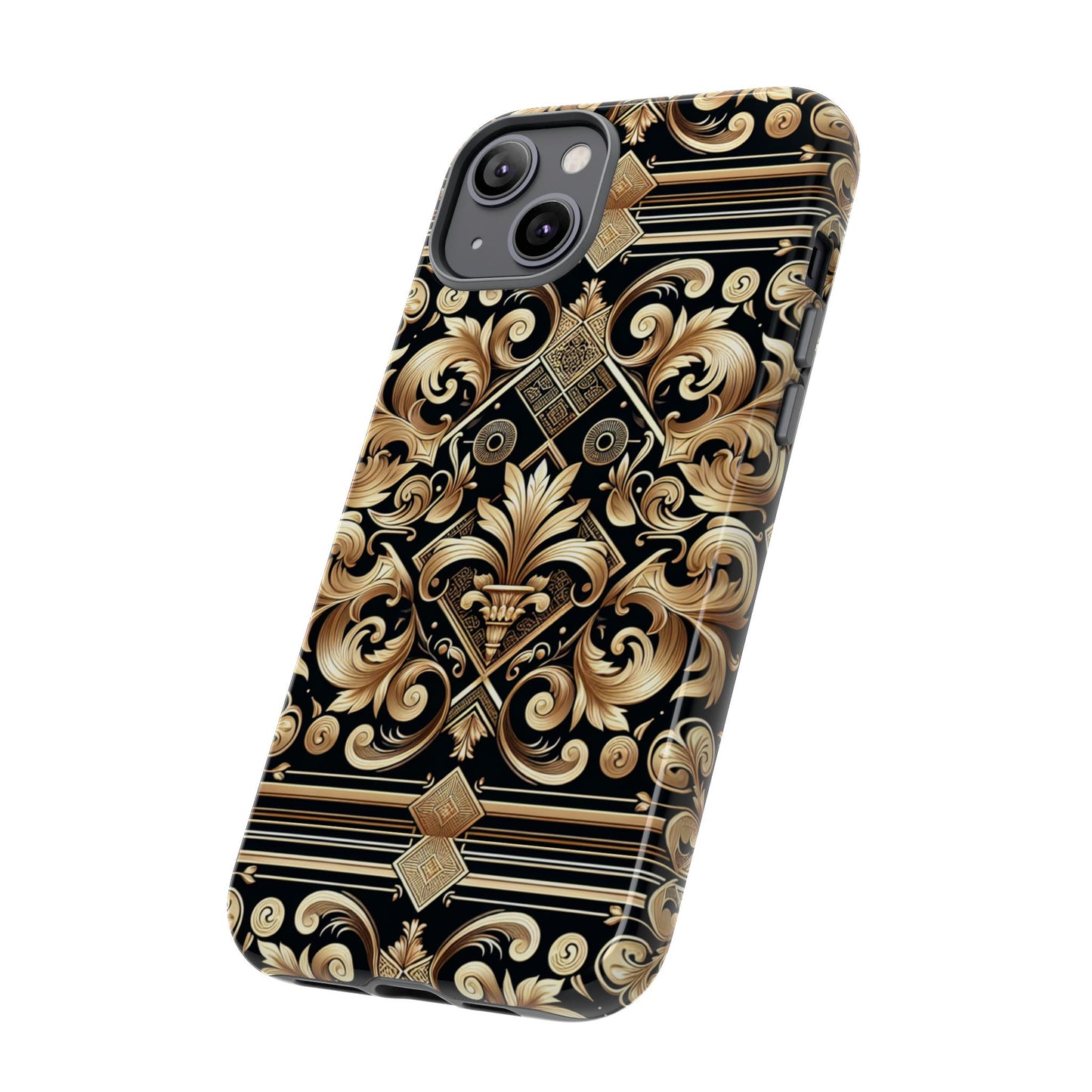 pattern image 2 phone case with 3d wrap design for stylish protection and luxurious baroque finish compatible with iphone 13, 14, 15 & 16 – all models including pro, pro max & plus