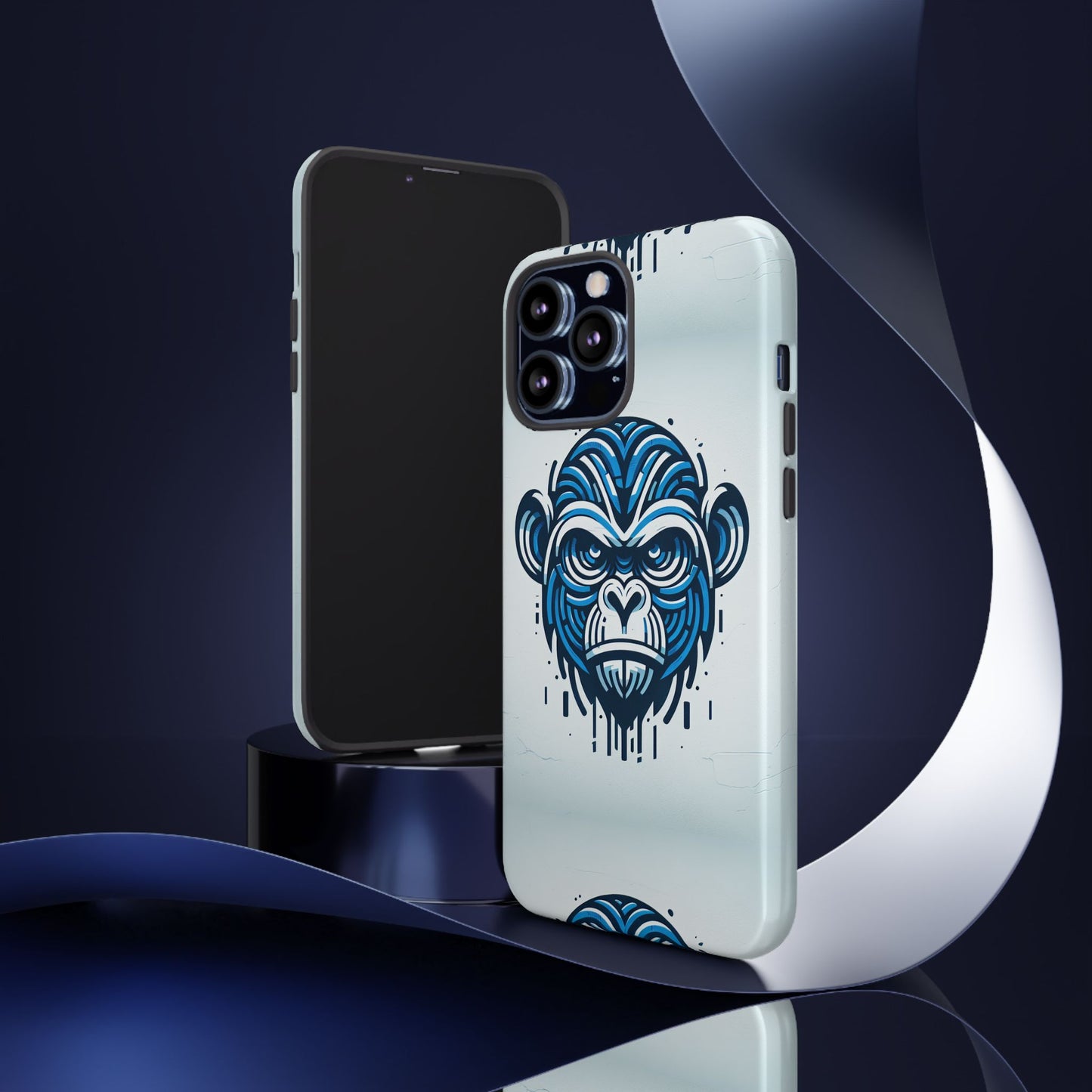blue animal create 21 3d wrap phone case for kids and teens shockproof uv protected durable silicone cover with retro anime and comic inspired design