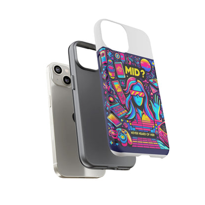 Mid Never Heard Of Her 3D Wrap Protective Phone Case for Fun Retro Style and Shock Absorption, Ideal Gift for Tech Enthusiasts and Anime Lovers