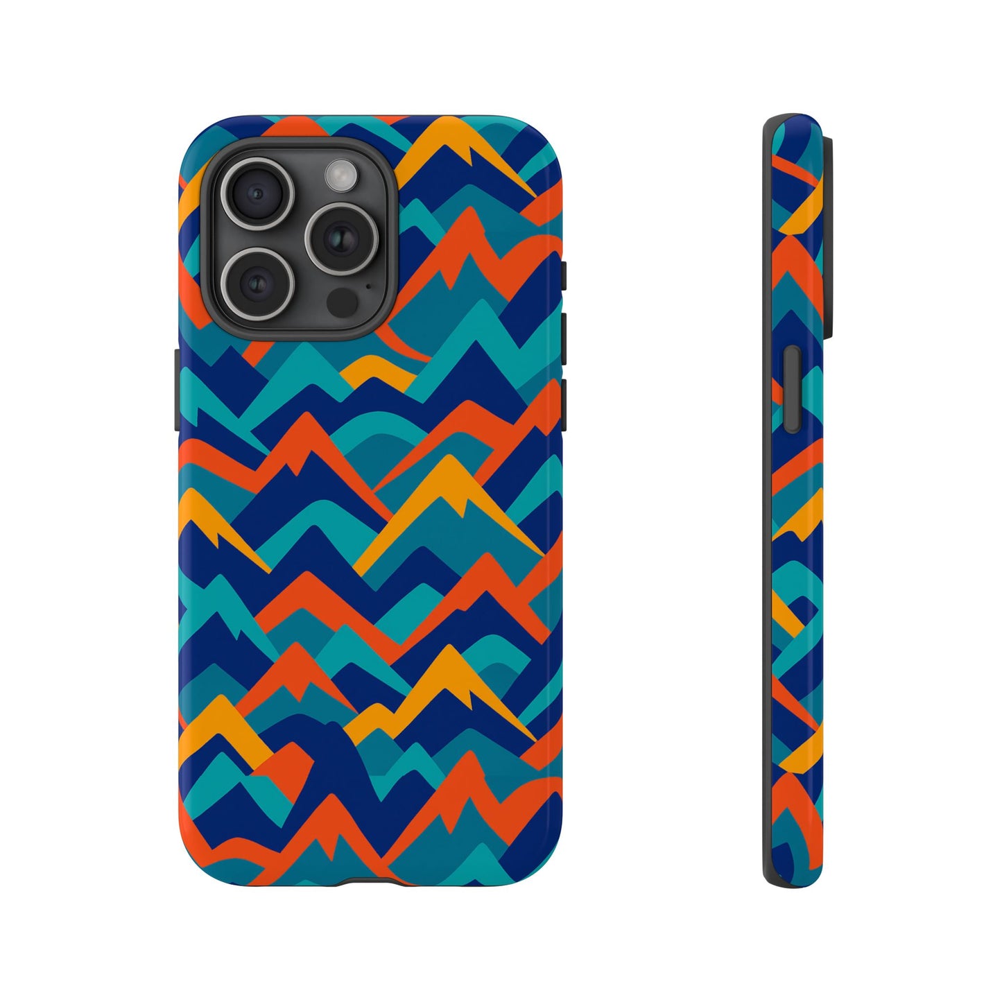 vibrant 3d mountain design protective phone case – stylish and durable cover compatible with iphone 13, 14, 15 & 16 – all models including pro, pro max & plus