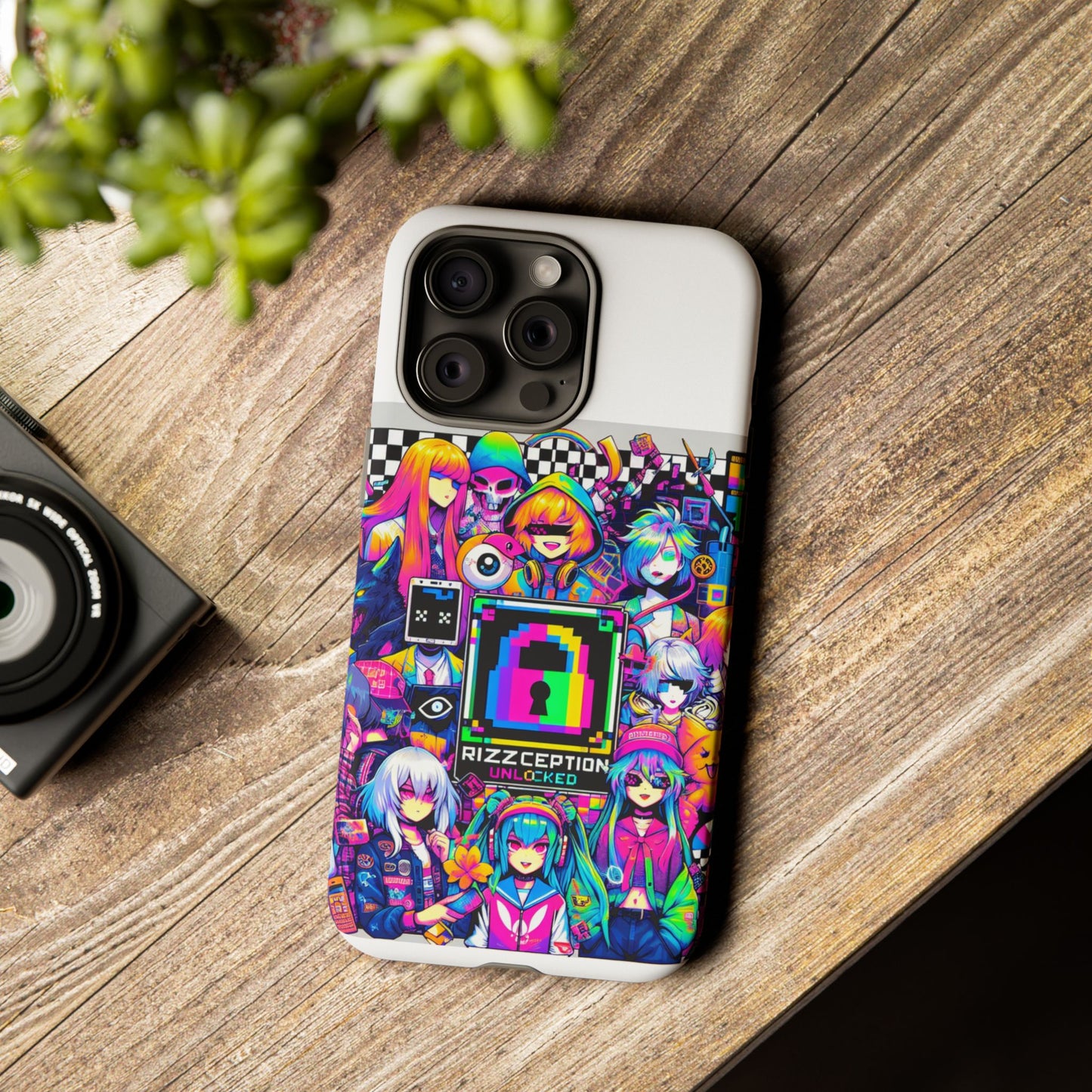rizzception unlocked 3d wrap protective phone case for anime lovers