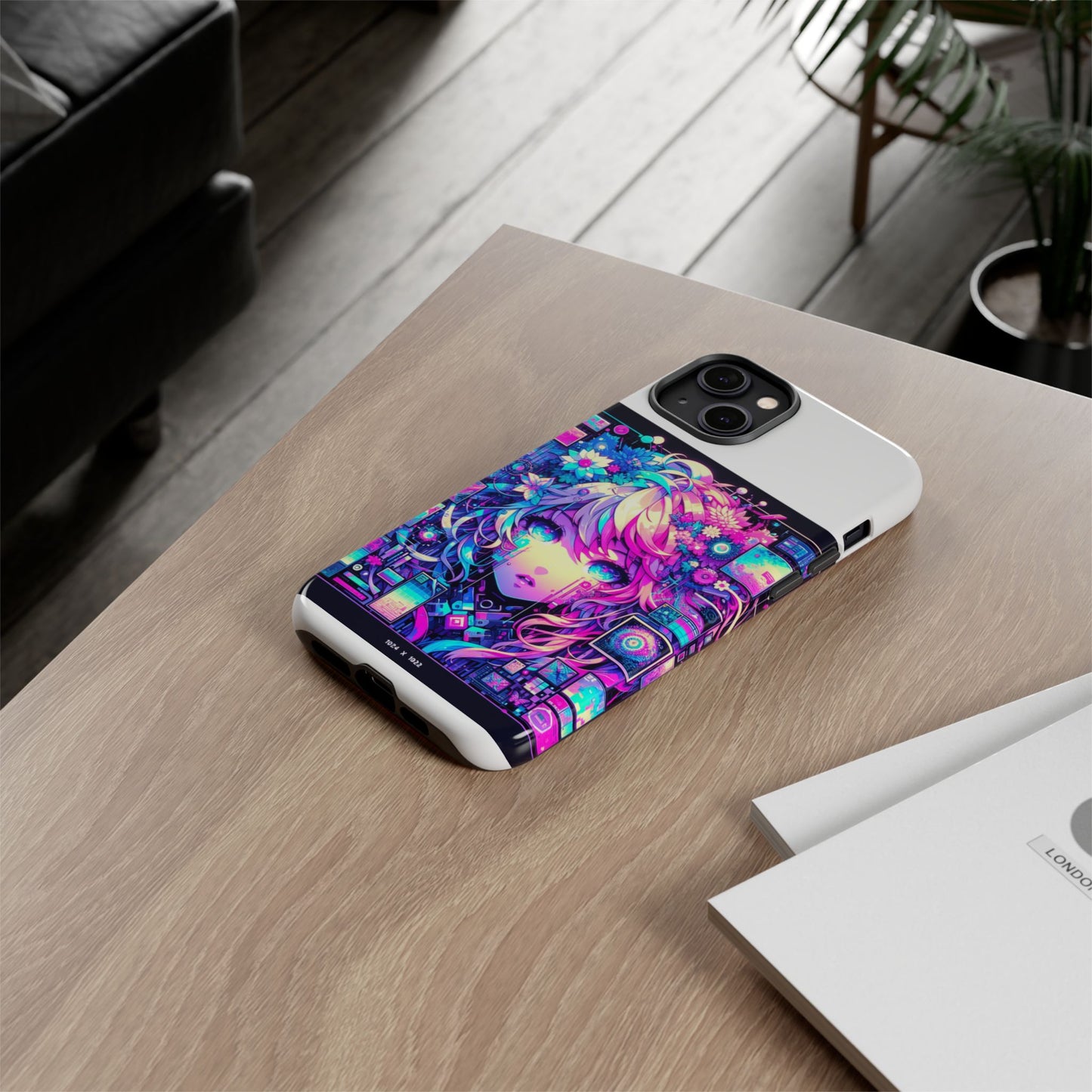 ai generated still slays protective phone case for anime lovers, vibrant 3d wrap design, durable shock absorption, uv protected, glossy or matte finish