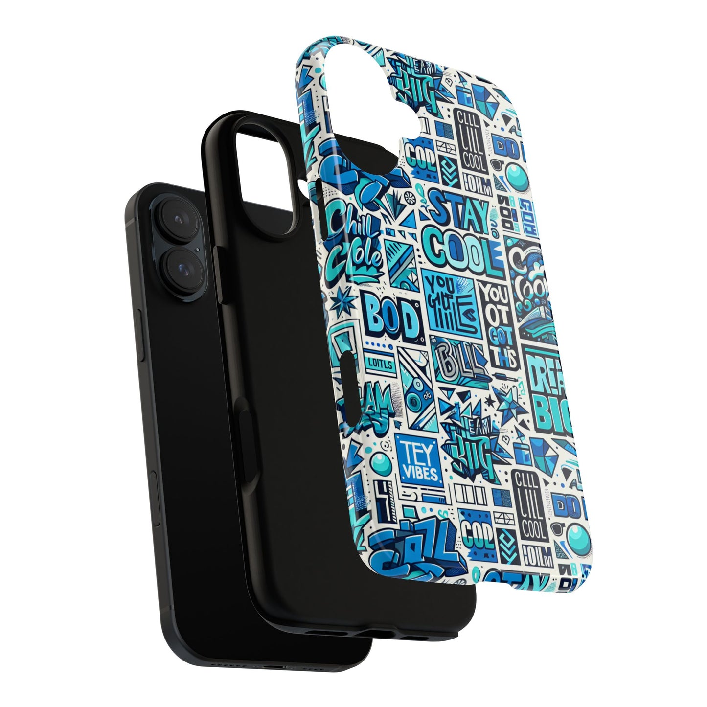 vibrant 3d protective phone case in blue alphabet design for trendy accessories stylish protection compatible with iphone 13, 14, 15 & 16 – all models including pro, pro max & plus