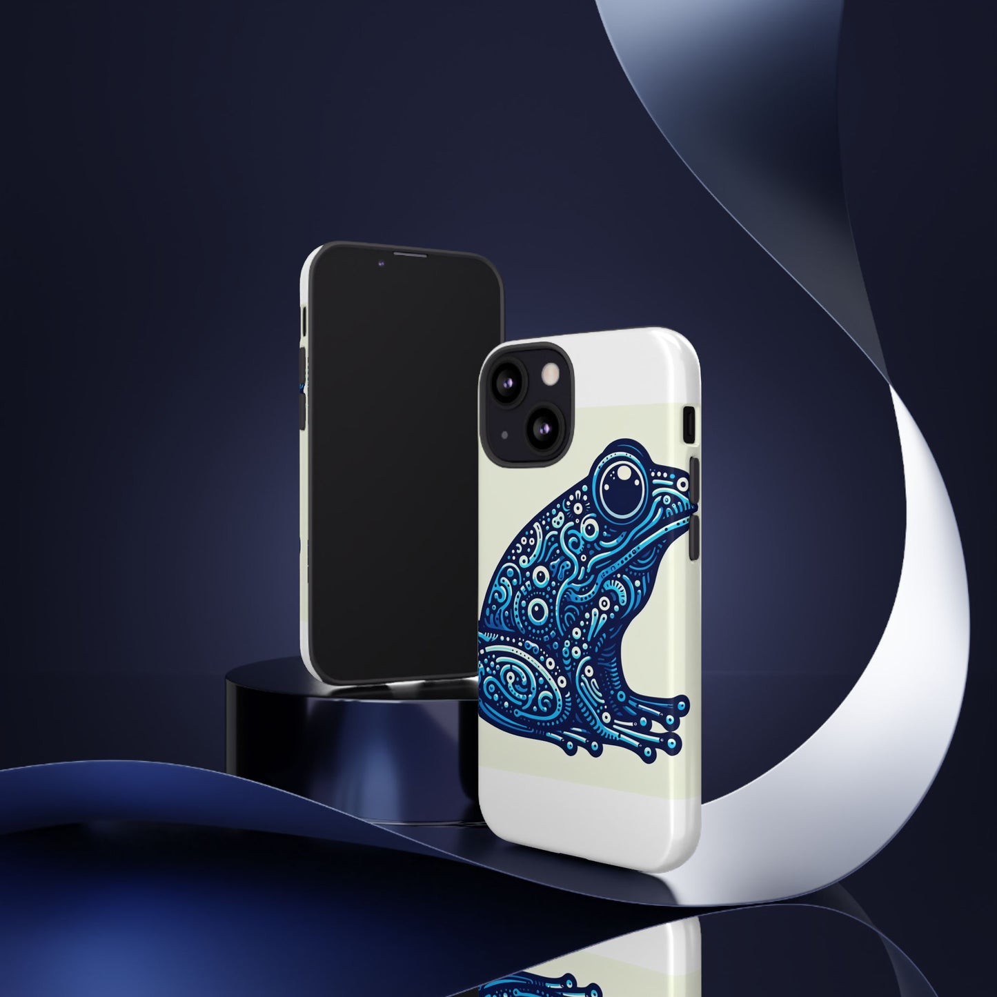 vibrant 3d blue frog design protective phone case for trendsetters – stylish protection compatible with iphone 13, 14, 15 & 16 – all models including pro, pro max & plus
