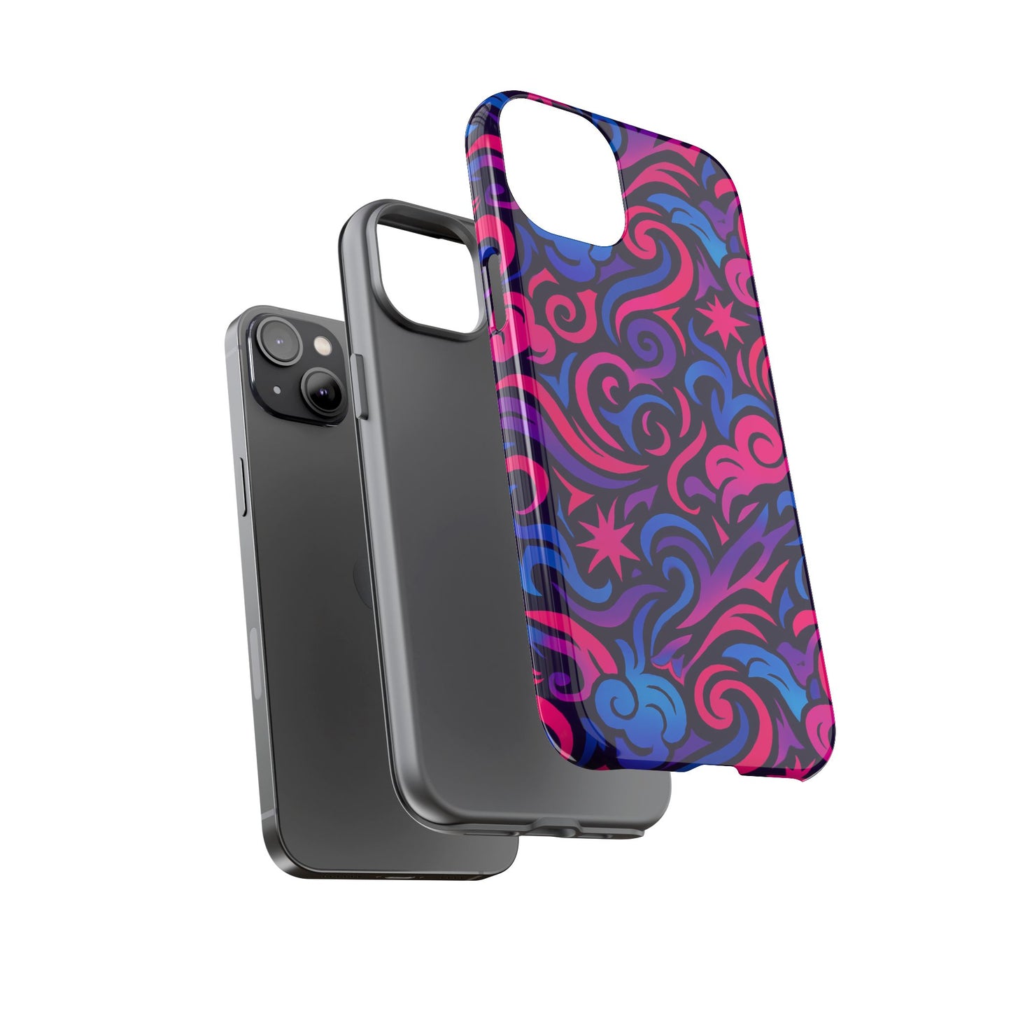 vibrant 3d abstract swirl phone case for creative individuals – stylish protection for smartphones compatible with iphone 13, 14, 15 & 16 – all models including pro, pro max & plus