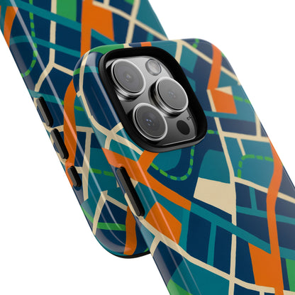 Multicolour Abstract Geometric Phone Case for Stylish Protection Compatible with iPhone 13, 14, 15 & 16 – All Models Including Pro, Pro Max & Plus