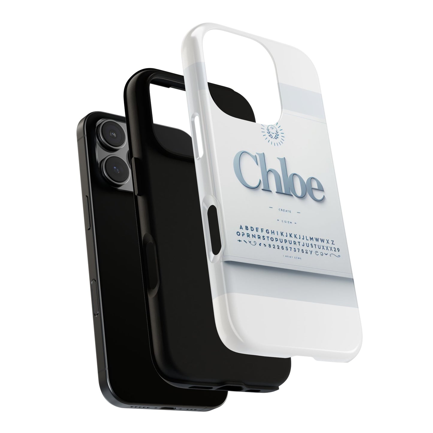 vibrant 3d protective phone case with playful blue alphabet design stylish accessory for self-expression compatible with iphone 13, 14, 15 & 16 – all models including pro, pro max & plus