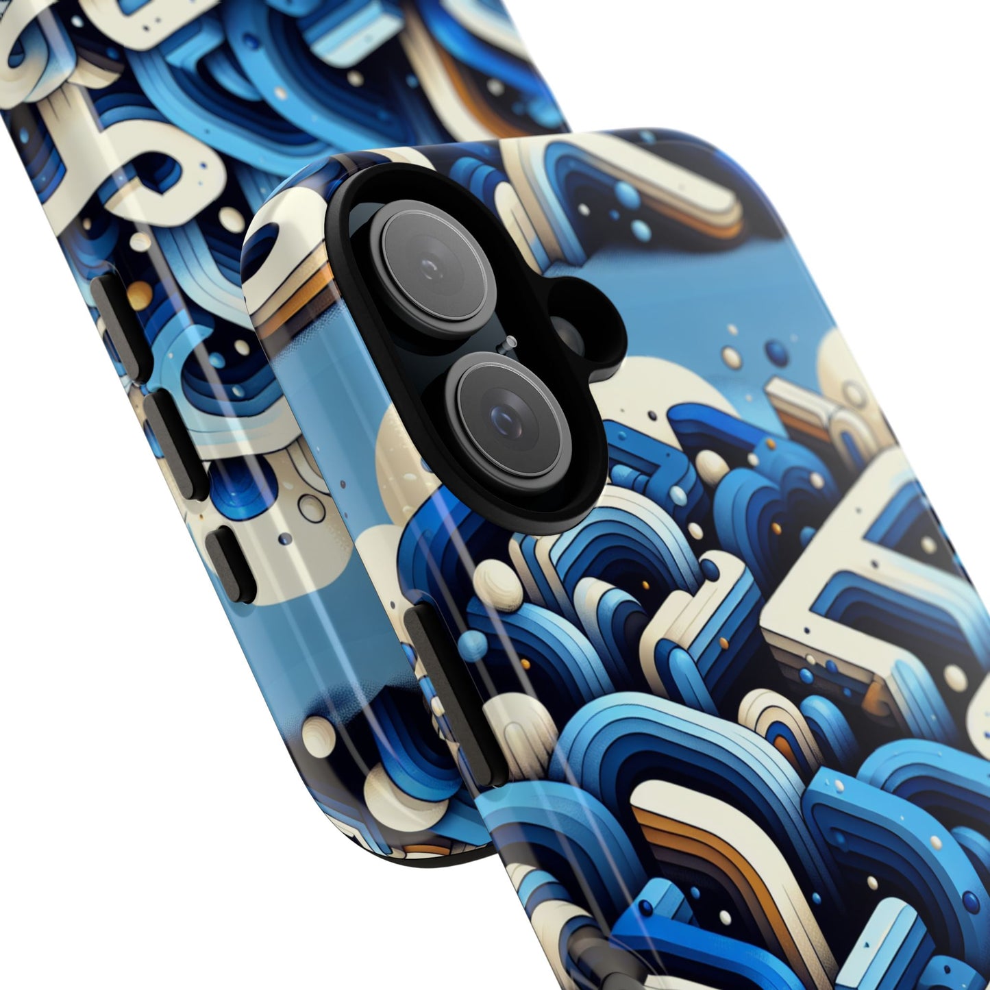 blue alphabet b phone case for men and women shockproof protective cover with 3d wrap design and uv protection