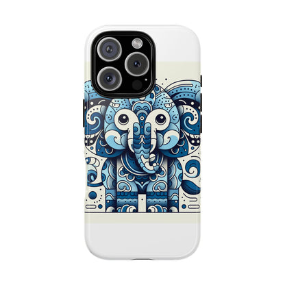 Vibrant 3D Elephant Print Protective Phone Case with Colourful Graphic Design – Stylish Accessory Compatible with iPhone 13, 14, 15 & 16 – all models including Pro, Pro Max & Plus