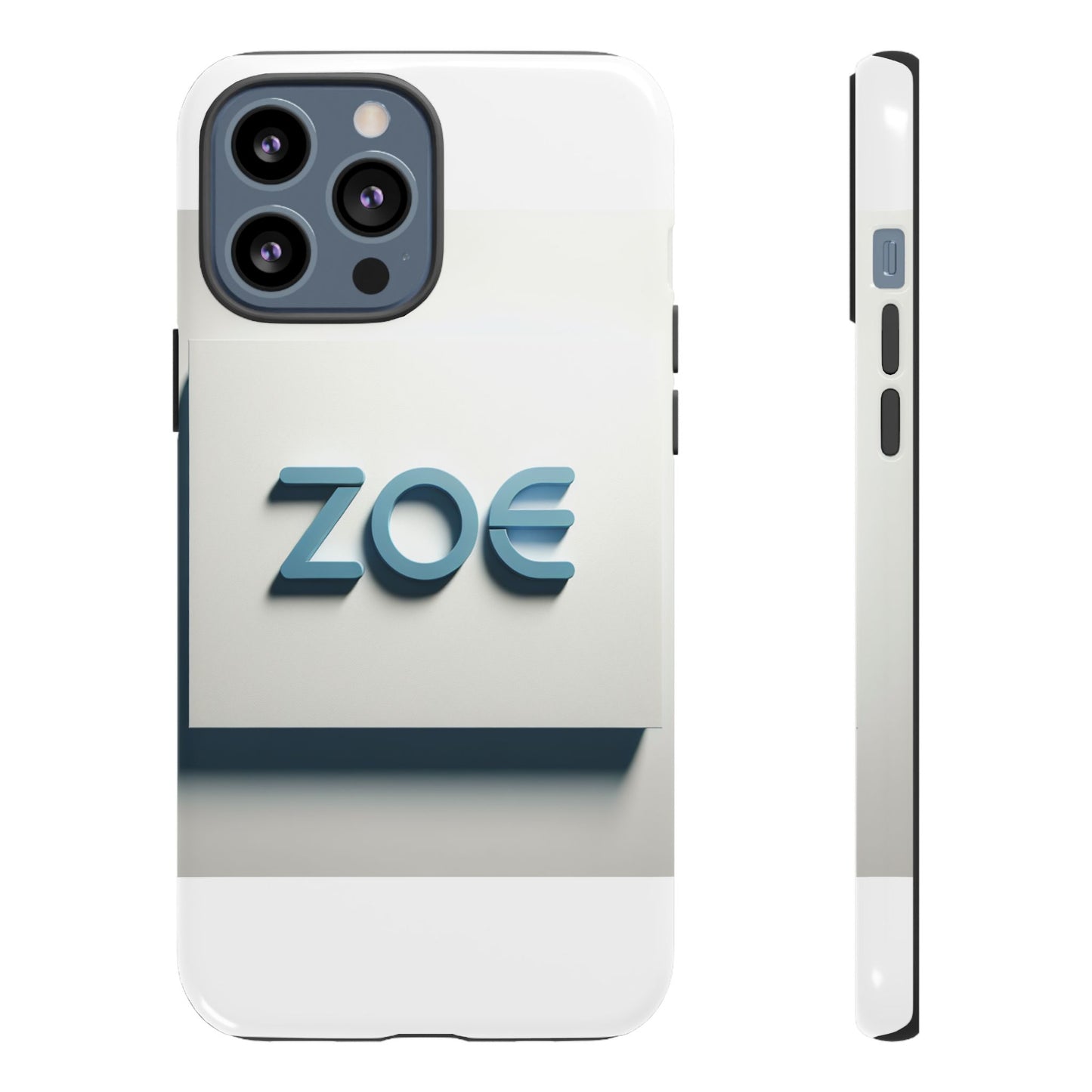 vibrant 3d lettering phone case in blue design for stylish protection compatible with iphone 13, 14, 15 & 16 – all models including pro, pro max & plus