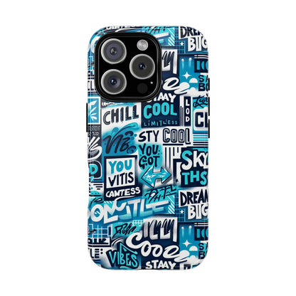 Vibrant 3D Graphic Phone Case in Blue for Stylish Protection – Playful Design – Compatible with iPhone 13, 14, 15 & 16 – All Models Including Pro, Pro Max & Plus