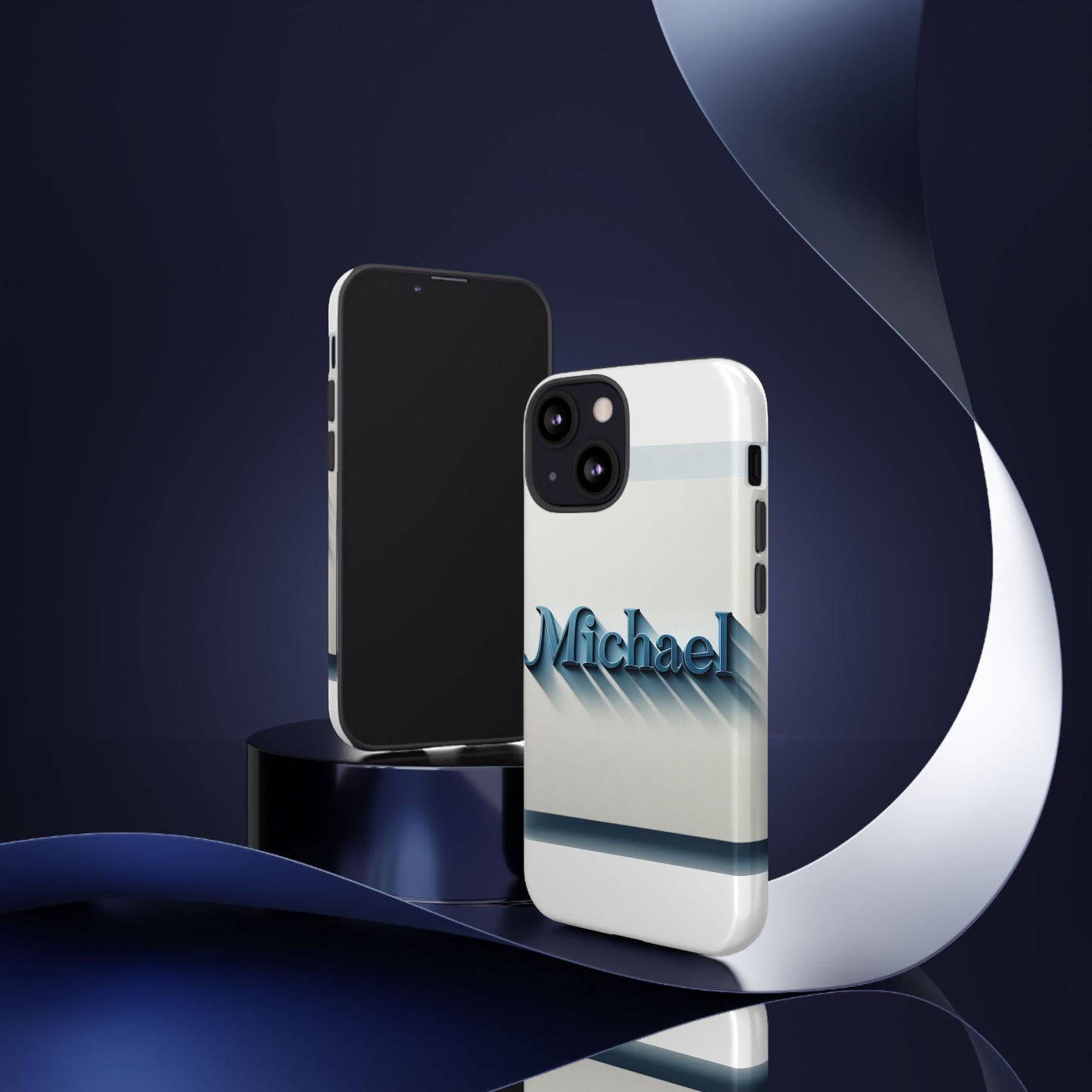 3d textured protective phone case in blue and white, stylish accessory for creative individuals, compatible with iphone 13, 14, 15 & 16 – all models including pro, pro max & plus