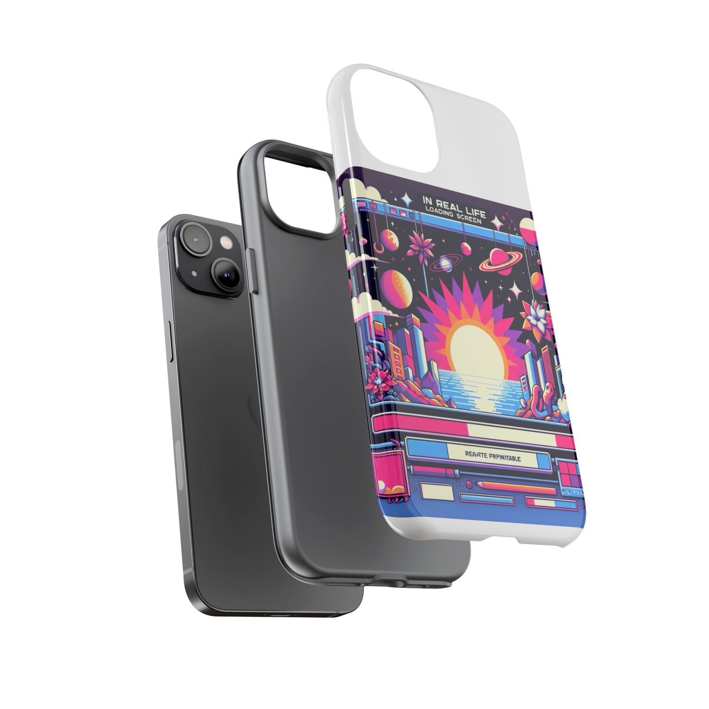 irl loading screen 3d wrap protective phone case for anime fans