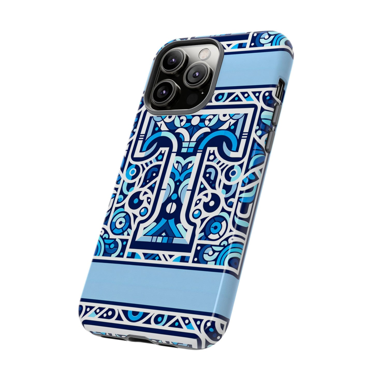 blue alphabet t phone case with 3d wrap shock absorption and uv protection for kids and teens