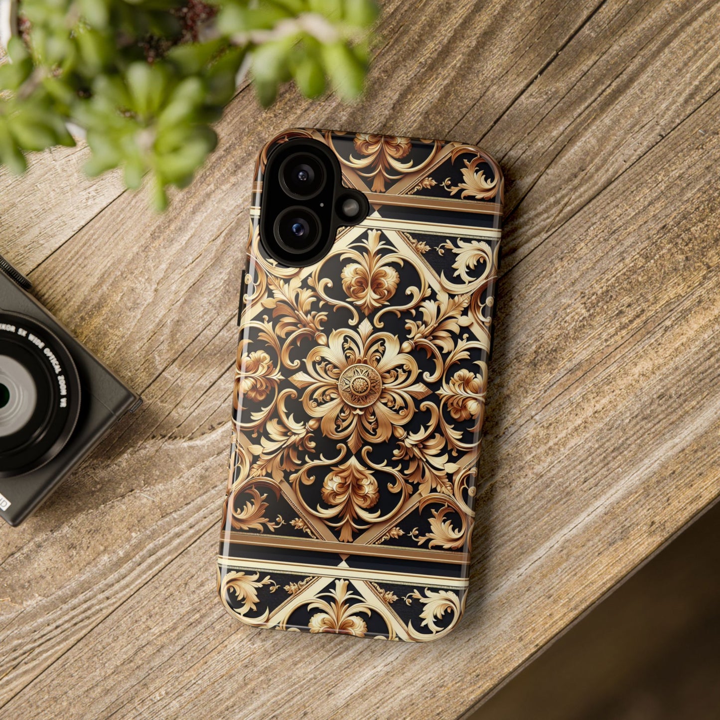 pattern image 5 vibrant anime comic style shockproof phone case with ornate baroque design compatible with iphone 13, 14, 15 & 16 – all models including pro, pro max & plus
