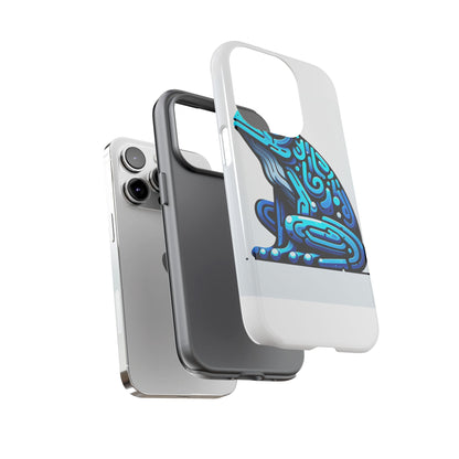 Vibrant Blue Frog 3D Wrap Phone Case for Unique Accessories Retro Style Compatible with iPhone 13, 14, 15 & 16 – All Models Including Pro, Pro Max & Plus