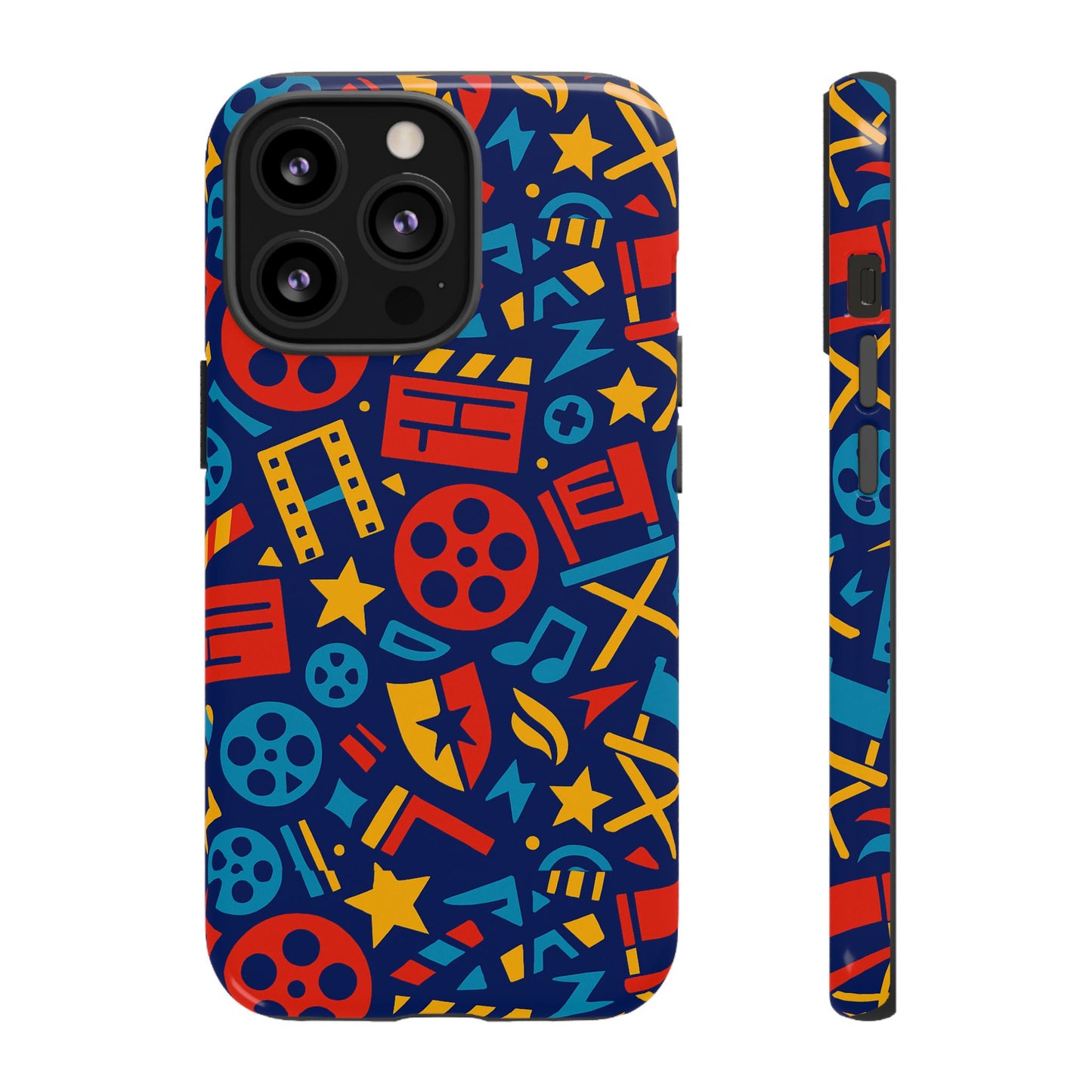 vibrant 3d movie icons protective phone case for kids and adults – stylish accessory – compatible with iphone 13, 14, 15 & 16 – all models including pro, pro max & plus