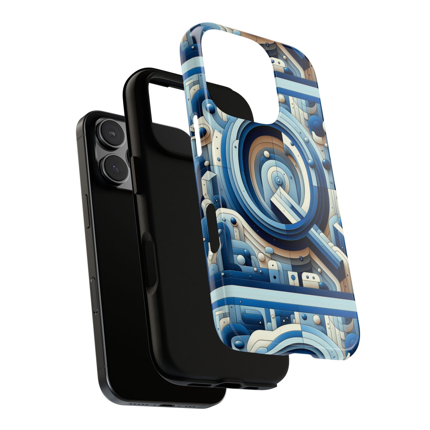 blue alphabet q phone case for android and iphone durable shockproof protective cover with 3d wrap design