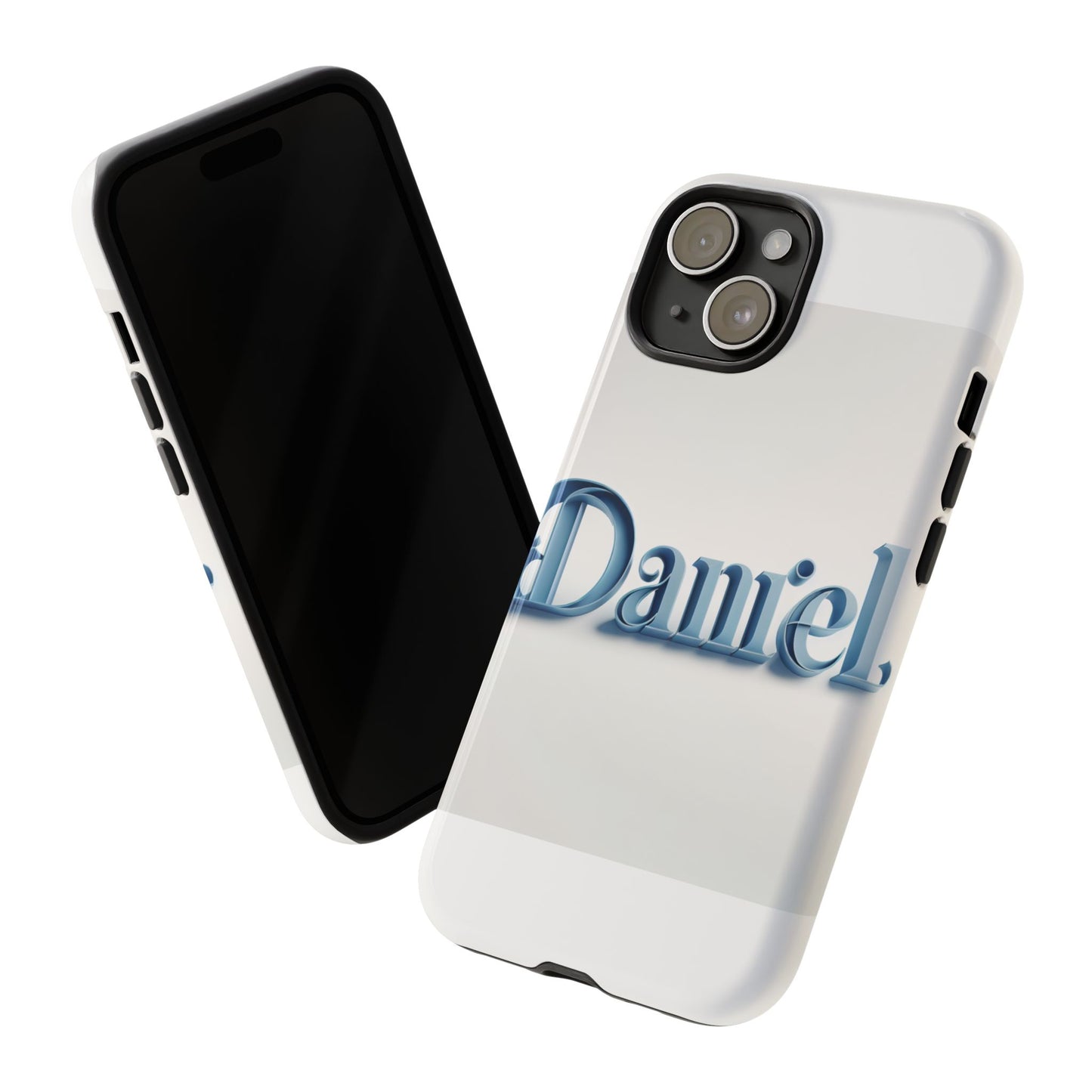 vibrant 3d wrap protective phone case in blue lettering stylish design for unique accessory lovers compatible with iphone 13, 14, 15 & 16 – all models including pro, pro max & plus
