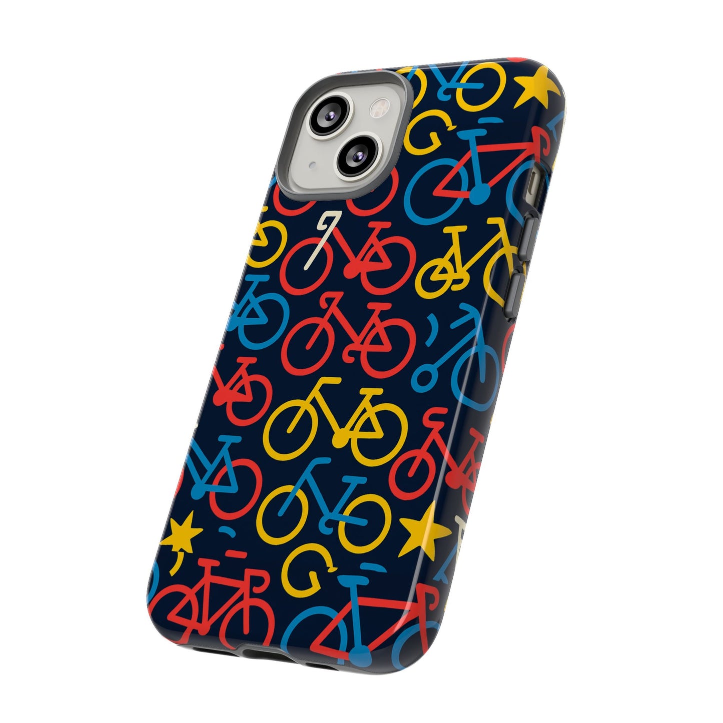 multicolor bicycle pattern protective phone case – vibrant 3d design for stylish protection – compatible with iphone 13, 14, 15 & 16 – all models including pro, pro max & plus