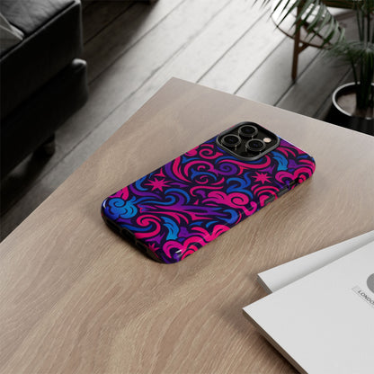 Vibrant 3D Abstract Swirl Phone Case for Creative Individuals – Stylish Protection for Smartphones Compatible with iPhone 13, 14, 15 & 16 – all models including Pro, Pro Max & Plus