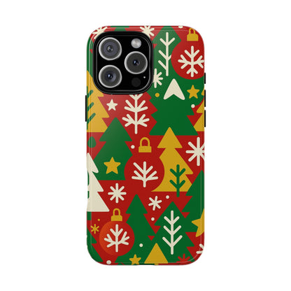 Multicolour Christmas Tree 3D Wrap Phone Case - Fun Festive Holiday Design for Unique Accessories Compatible with iPhone 13, 14, 15 & 16 - all models including Pro, Pro Max & Plus