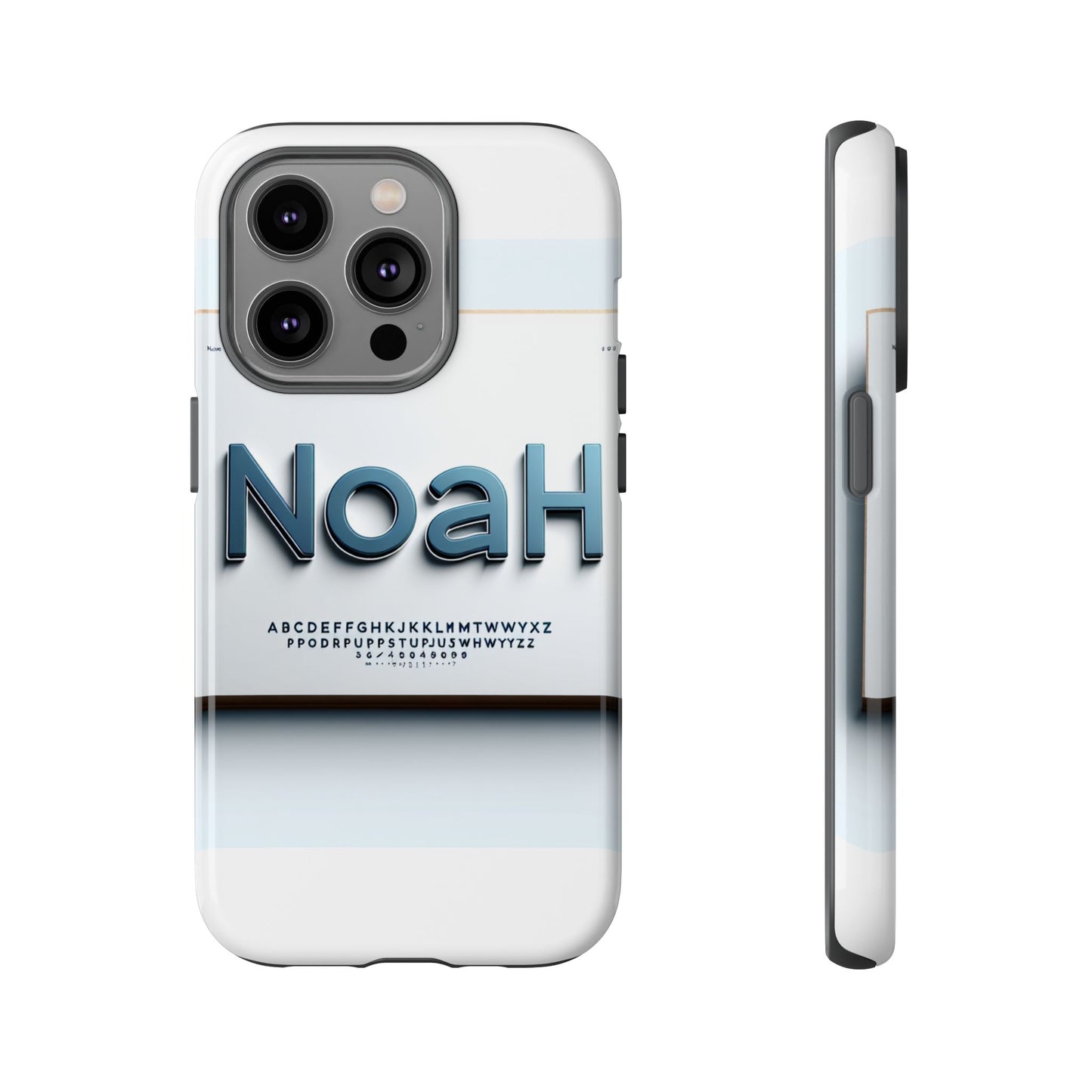 stylish 3d text phone case with modern design in blue – trendy protection for individuals – compatible with iphone 13, 14, 15 & 16 – all models including pro, pro max & plus