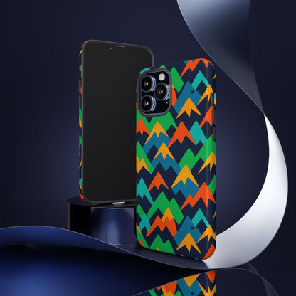 Vibrant Mountain Design Protective Phone Case with Colourful Abstract Pattern for Stylish Protection Compatible with iPhone 13, 14, 15 & 16 – All Models Including Pro, Pro Max & Plus