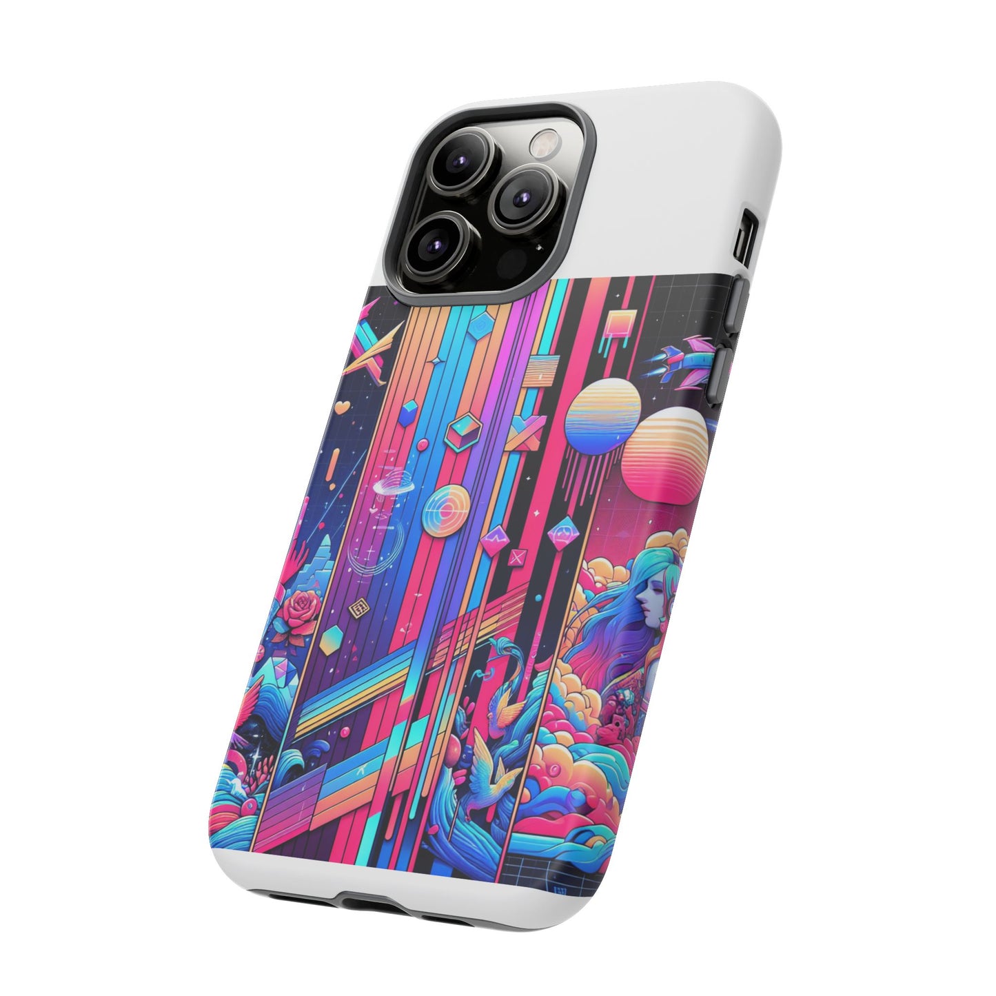 sigma d and scripted protective phone case for smartphones - vibrant 3d wrap design, durable shock absorption, uv protected, ideal gift for anime and comic fans