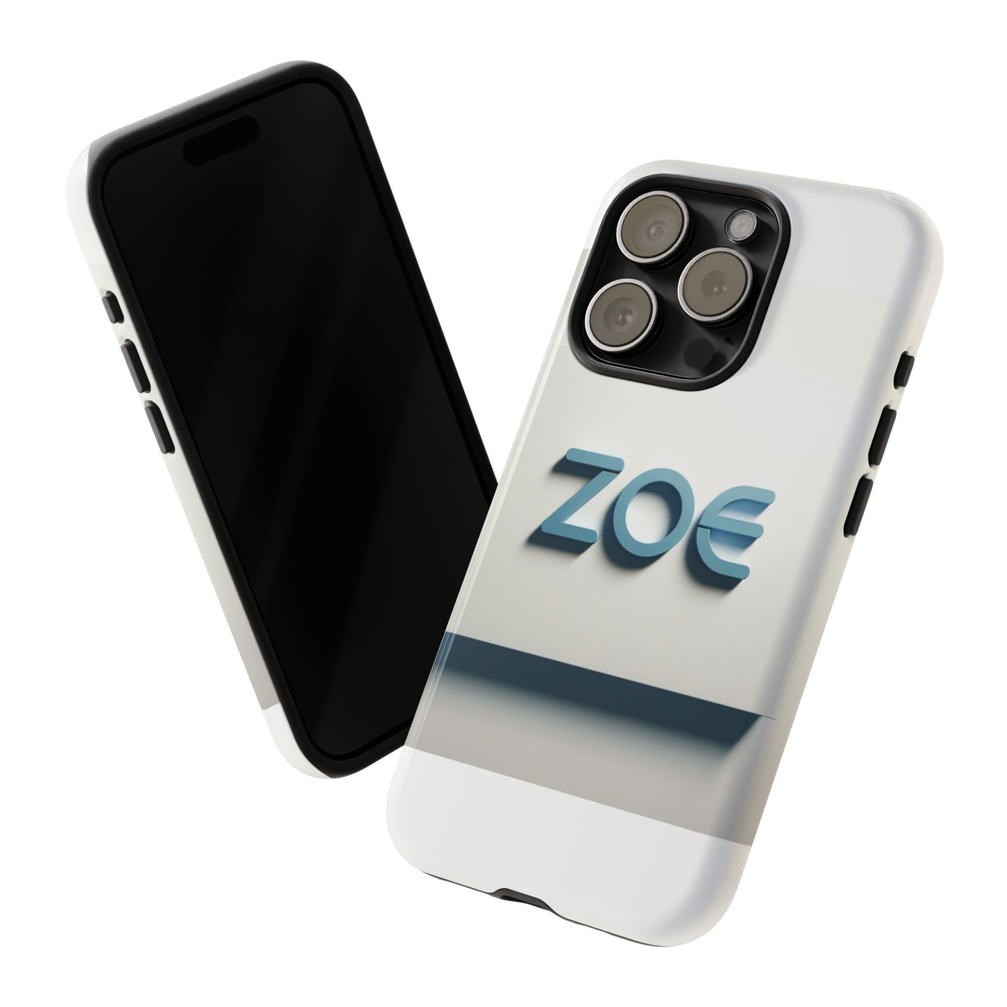 vibrant 3d lettering phone case in blue design for stylish protection compatible with iphone 13, 14, 15 & 16 – all models including pro, pro max & plus