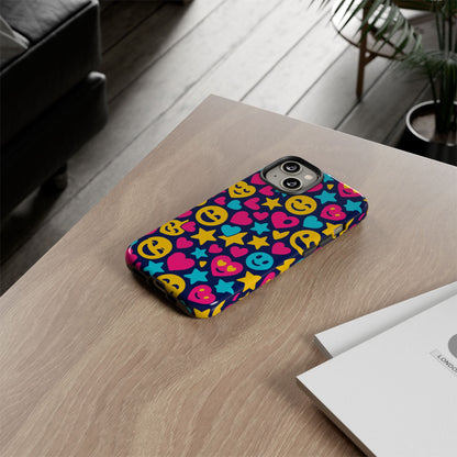 Vibrant Emoji Protective Phone Case with 3D Wrap Design for Fun Style and Robust Protection Compatible with iPhone 13, 14, 15 & 16 – All Models Including Pro, Pro Max & Plus