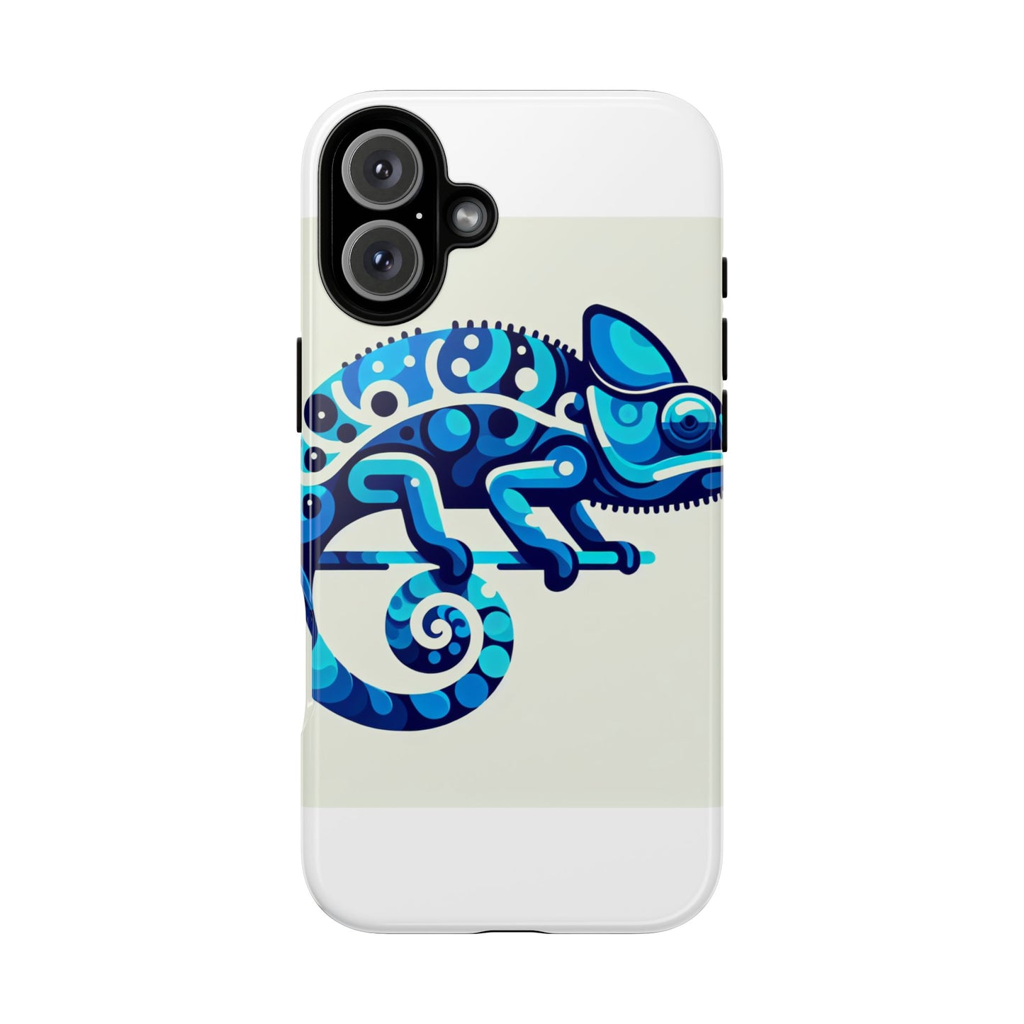 vibrant 3d chameleon phone case for stylish protection with unique blue animal design compatible with iphone 13, 14, 15 & 16 – all models including pro, pro max & plus