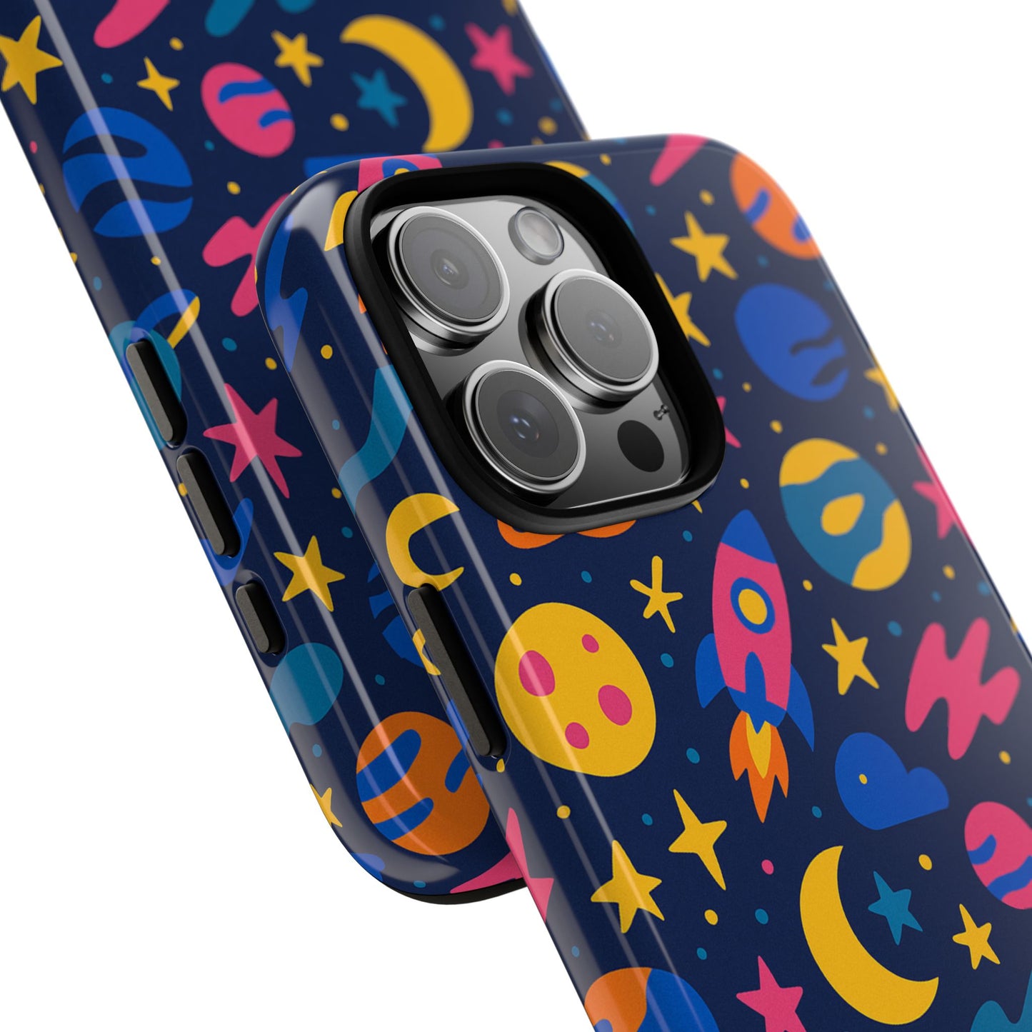 vibrant 3d space theme protective phone case for trendsetters and creatives stylish protection compatible with iphone 13, 14, 15 & 16 – all models including pro, pro max & plus
