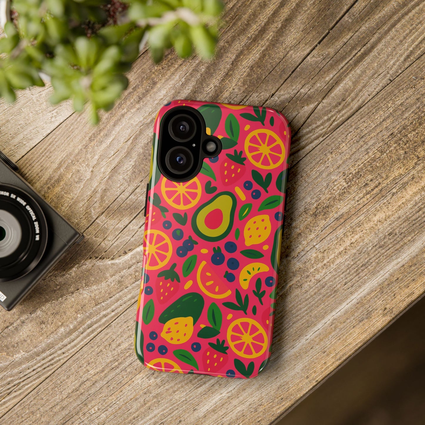 vibrant 3d fruit pattern protective phone case - playful accessory for individuality and stylish protection compatible with iphone 13, 14, 15 & 16 – all models including pro, pro max & plus