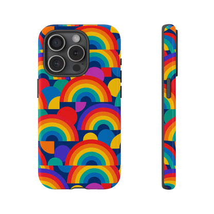 Multicolour Rainbow Design Protective Phone Case – Stylish 3D Wrap Finish for Unique Expression – Compatible with iPhone 13, 14, 15 & 16 – All Models Including Pro, Pro Max & Plus