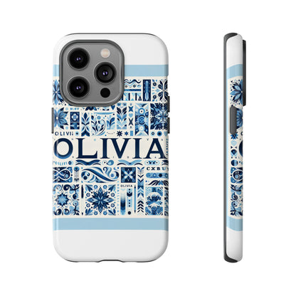 Vibrant 3D Wrap Protective Phone Case in Blue Floral Design for Stylish Protection Compatible with iPhone 13, 14, 15 & 16 – all models including Pro, Pro Max & Plus