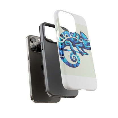 Vibrant 3D Chameleon Phone Case for Stylish Protection with Unique Blue Animal Design Compatible with iPhone 13, 14, 15 & 16 – All Models Including Pro, Pro Max & Plus