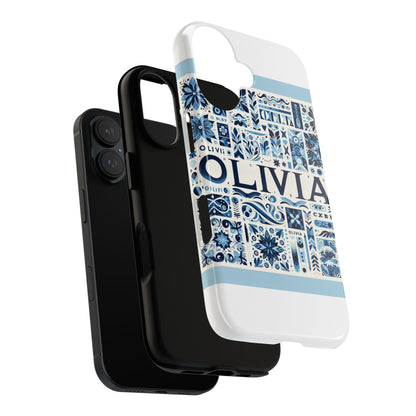 Vibrant 3D Wrap Protective Phone Case in Blue Floral Design for Stylish Protection Compatible with iPhone 13, 14, 15 & 16 – all models including Pro, Pro Max & Plus