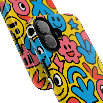 Vibrant Emoji Phone Case with Fun 3D Multicolour Design, Playful Protective Cover for Kids and Teens, Compatible with iPhone 13, 14, 15 & 16 – all models including Pro, Pro Max & Plus